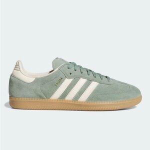 ADIDAS Samba ADV Shoes - Silver Green, Wonder White & Gum